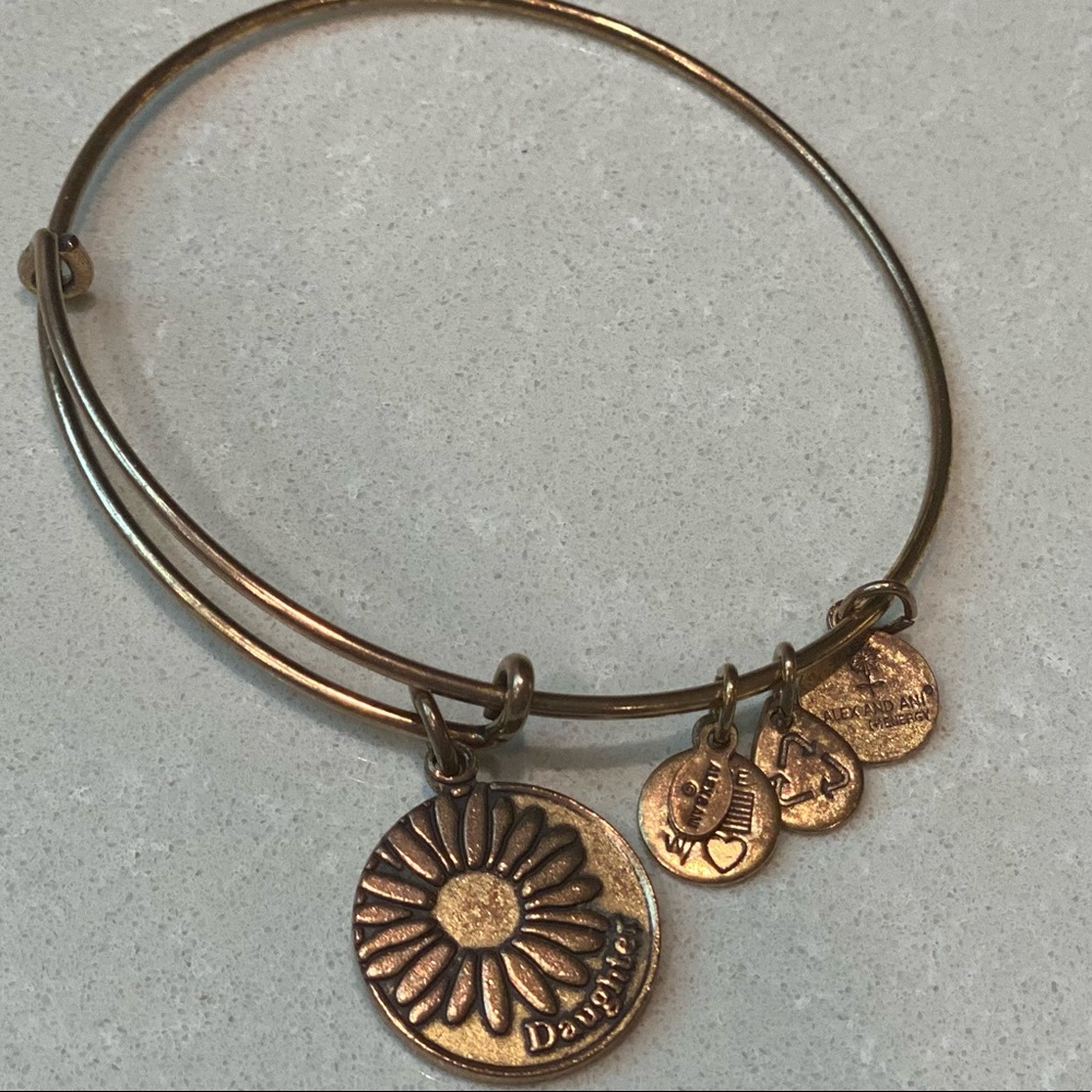 Alex and Ani Daughter Bracelet Bronzed Gold
